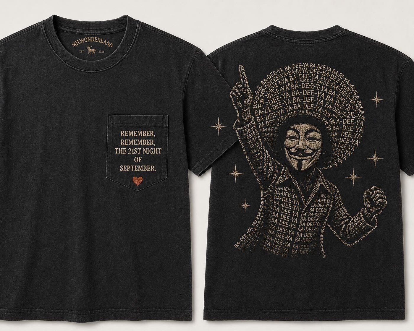 The September Tee, front and back.